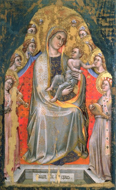 Madonna col Bambino in trono con angeli da Simone dei Crocifissi